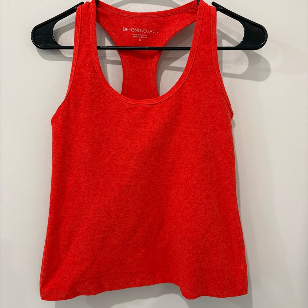 Beyond Yoga Red Racerback Tank Top